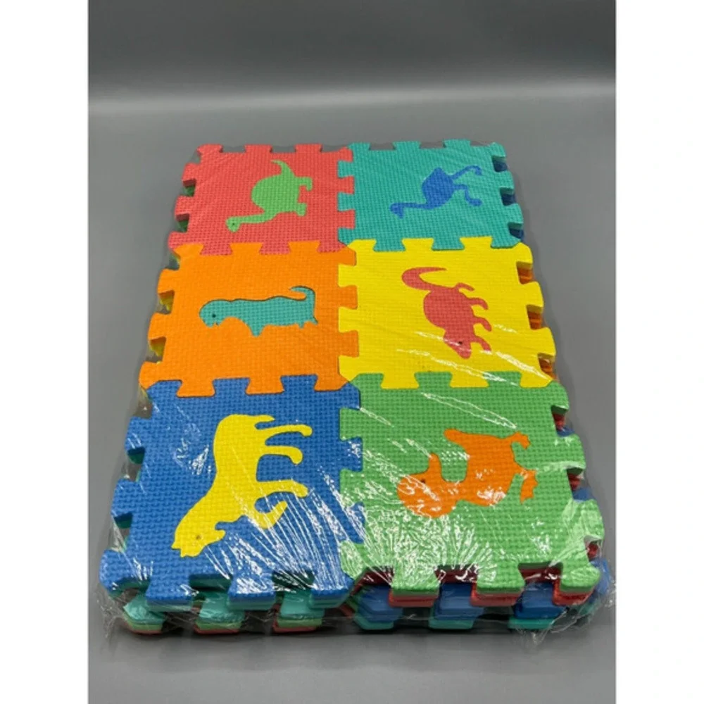 Childrens Kids Puzzle Floor Mat 6PK EVA Animal Learning Tiles By Momentum Brands